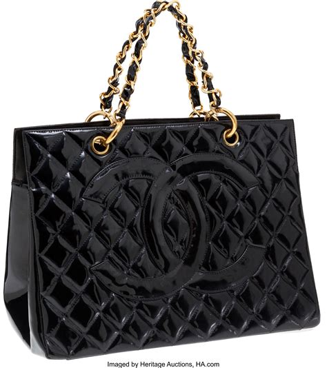 black chanel tote second hand|large Black Chanel tote bag.